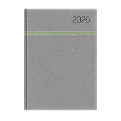 Naptár, tervező, B5, heti, TOPTIMER, "Young", szürke-zöld