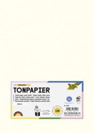 Színes papír, A4, 130 g, 100 lap, FOLIA, gyöngyfehér